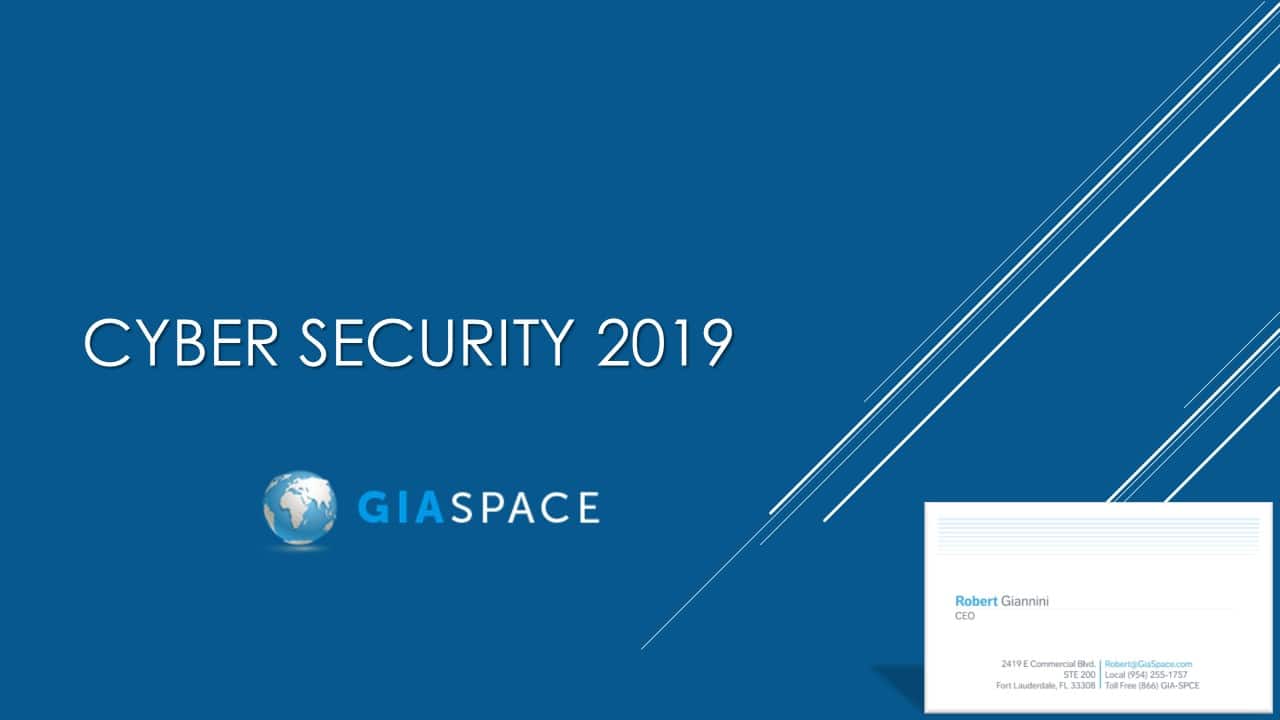 Cyber Security Presentation 2019