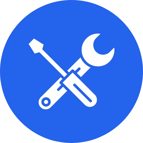 ROI icon - GiaSpace: IT Support & Cybersecurity for Florida Businesses Tools and maintenance icon representing IT support services